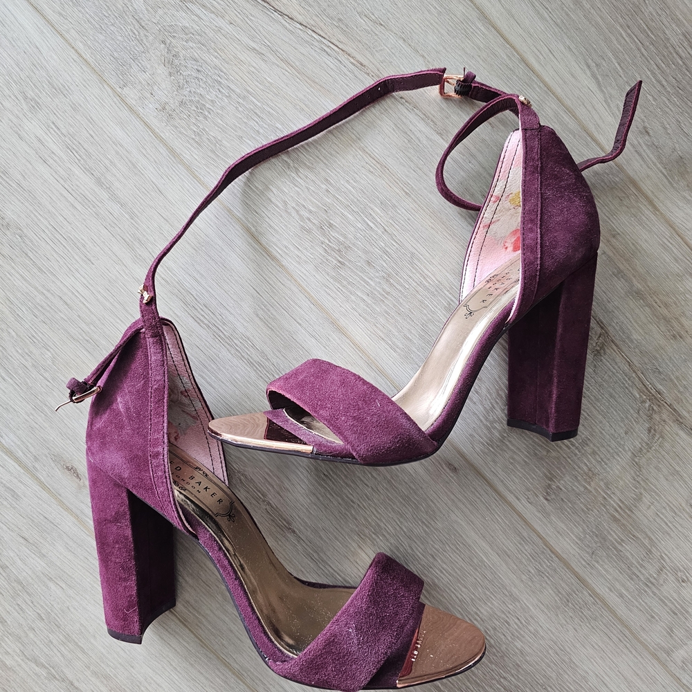 Chic Purple Suede Women's Heels